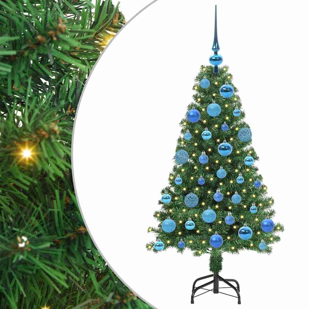 Künstlicher Weihnachtsbaum mit 150 LEDs mit Ständer Grün 120 cm