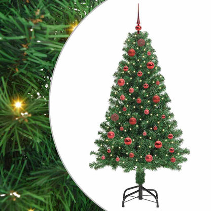 Künstlicher Weihnachtsbaum mit 150 LEDs mit Ständer Grün 150 cm