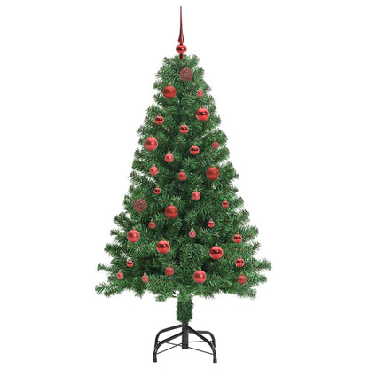 Künstlicher Weihnachtsbaum mit 150 LEDs mit Ständer Grün 150 cm