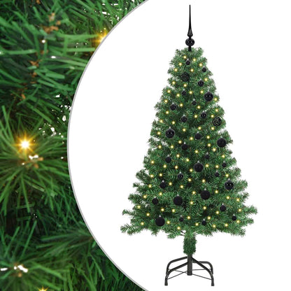 Künstlicher Weihnachtsbaum mit 150 LEDs mit Ständer Grün 150 cm
