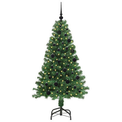 Künstlicher Weihnachtsbaum mit 150 LEDs mit Ständer Grün 150 cm