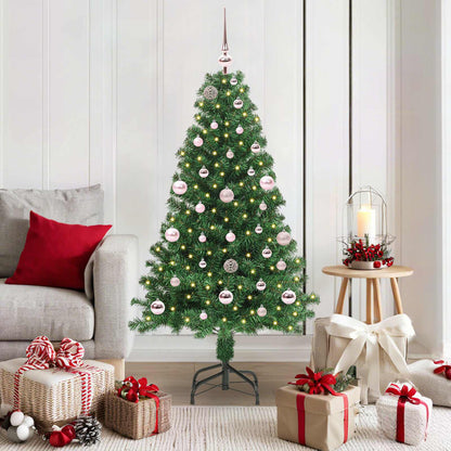 Künstlicher Weihnachtsbaum mit 150 LEDs mit Ständer Grün 150 cm