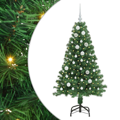 Künstlicher Weihnachtsbaum mit 150 LEDs mit Ständer Grün 150 cm
