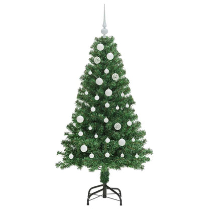 Künstlicher Weihnachtsbaum mit 150 LEDs mit Ständer Grün 150 cm