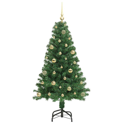 Künstlicher Weihnachtsbaum mit 150 LEDs mit Ständer Grün 150 cm