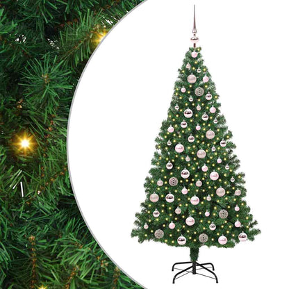 Künstlicher Weihnachtsbaum mit 300 LEDs mit Ständer Grün 180 cm
