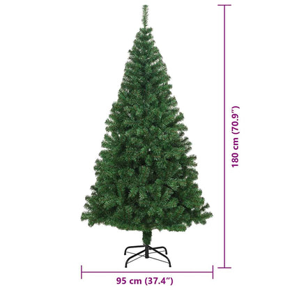 Künstlicher Weihnachtsbaum mit 300 LEDs mit Ständer Grün 180 cm