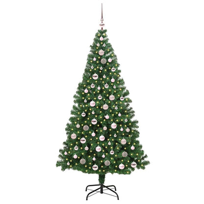 Künstlicher Weihnachtsbaum mit 300 LEDs mit Ständer Grün 210 cm