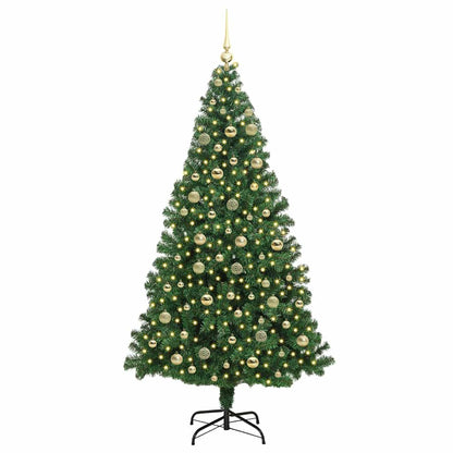 Weihnachtsbaum mit LED-Beleuchtung 210 cm 300 LEDs Warmes Weiß