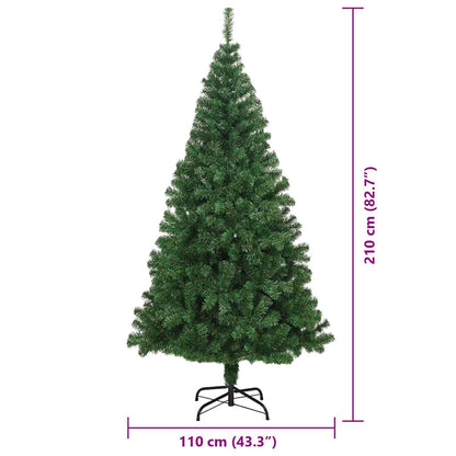 Künstlicher Weihnachtsbaum mit 300 LEDs mit Ständer Grün 210 cm