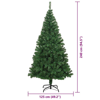 Künstlicher Weihnachtsbaum mit 300 LEDs mit Ständer Grün 240 cm