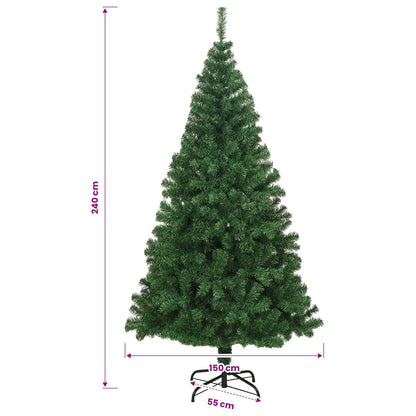 Weihnachtsbaum mit LED-Beleuchtung 240 cm 300 LEDs Warmes Weiß
