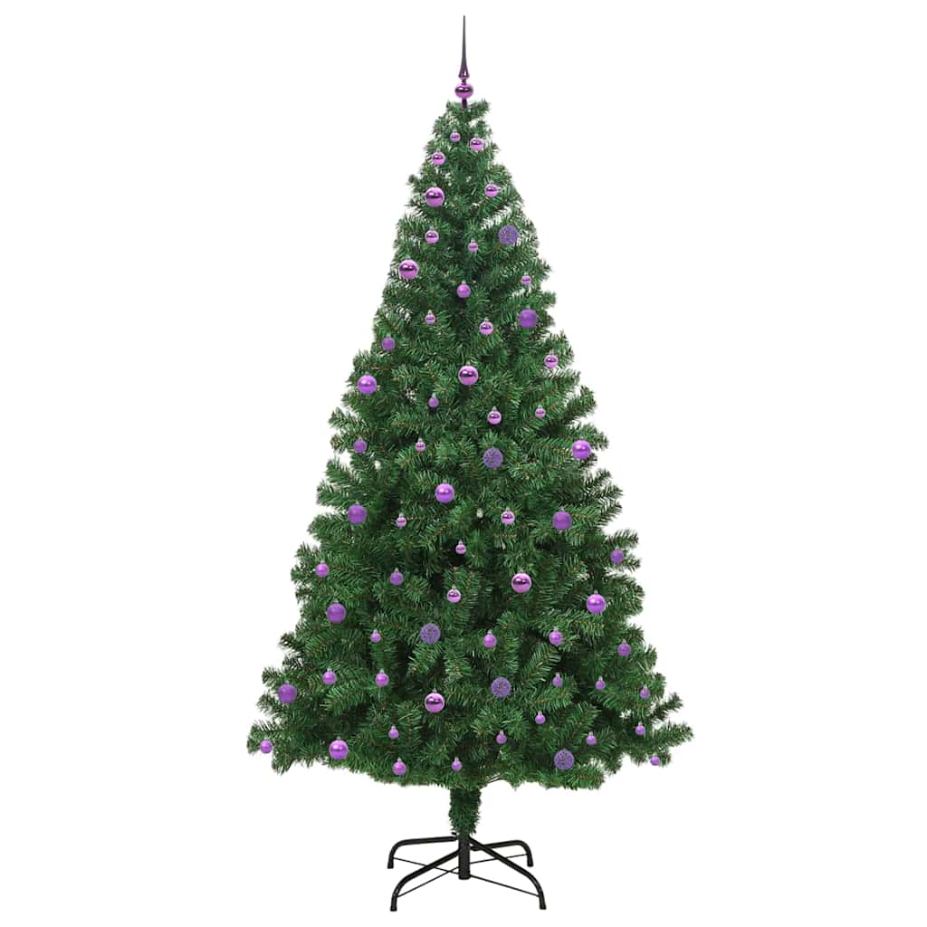 Künstlicher Weihnachtsbaum mit 300 LEDs mit Ständer Grün 240 cm