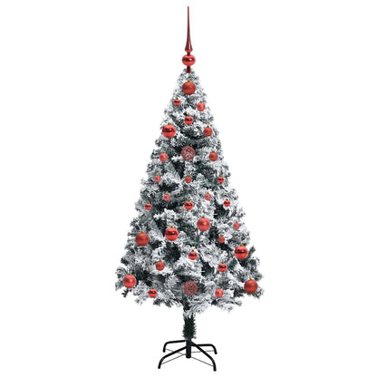 Künstlicher Weihnachtsbaum mit 150 LEDs mit Ständer Weiß 120 cm