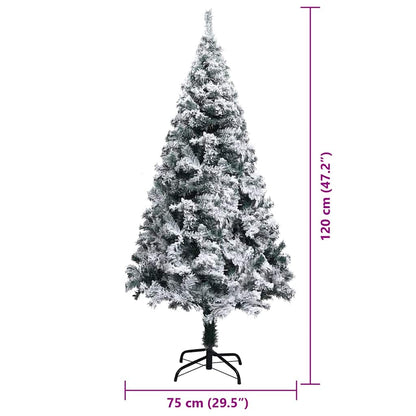 Künstlicher Weihnachtsbaum mit 150 LEDs mit Ständer Weiß 120 cm