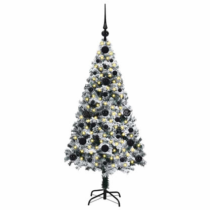 Künstlicher Weihnachtsbaum mit 150 LEDs mit Ständer Weiß 120 cm