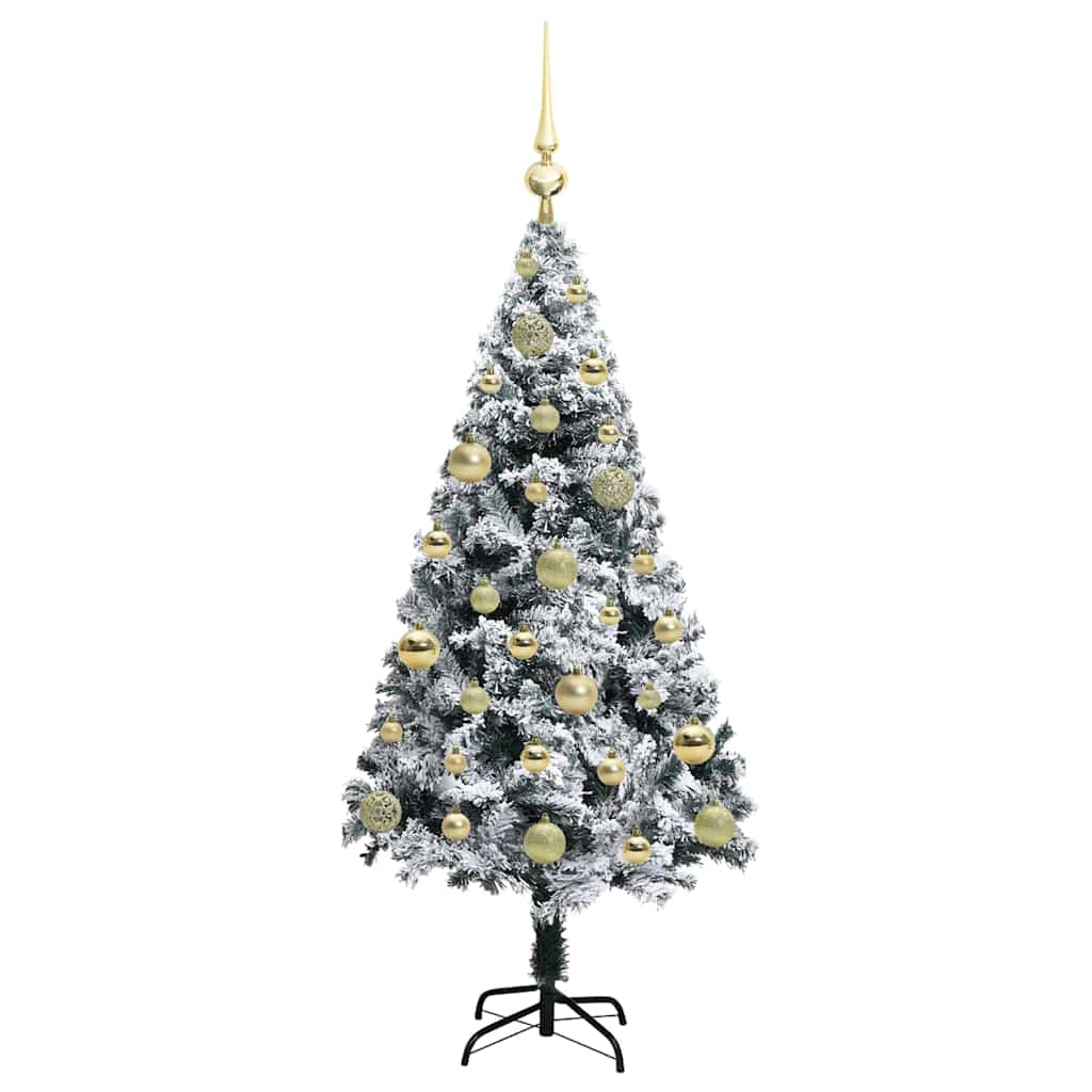 Künstlicher Weihnachtsbaum mit 150 LEDs mit Ständer Weiß 120 cm