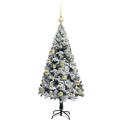 Künstlicher Weihnachtsbaum mit 150 LEDs mit Ständer Weiß 120 cm