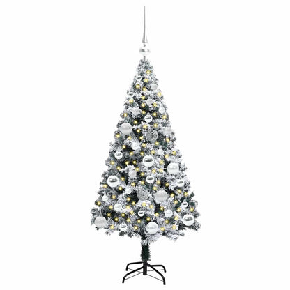 Künstlicher Weihnachtsbaum mit 150 LEDs mit Ständer Weiß 120 cm