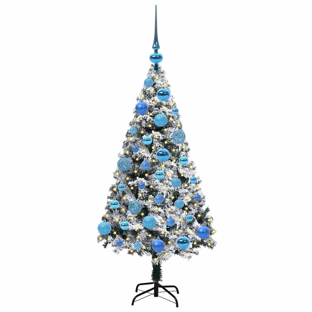 Künstlicher Weihnachtsbaum mit 150 LEDs mit Ständer Weiß 120 cm