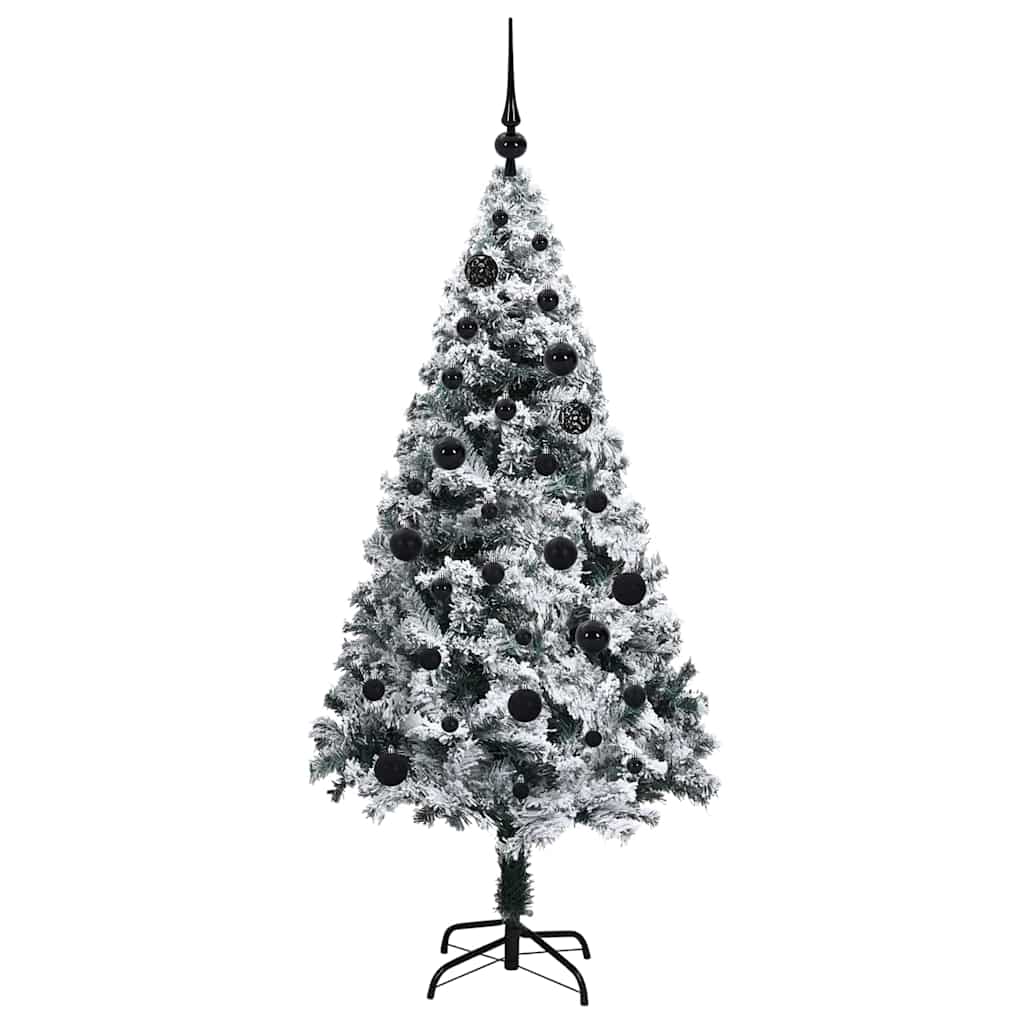 Künstlicher Weihnachtsbaum mit 150 LEDs mit Ständer Weiß 150 cm