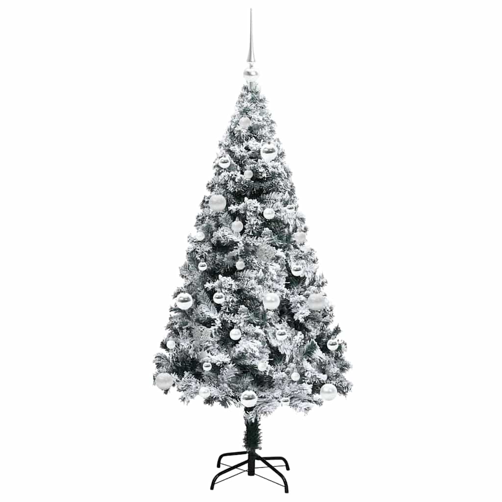 Künstlicher Weihnachtsbaum mit 150 LEDs mit Ständer Weiß 150 cm
