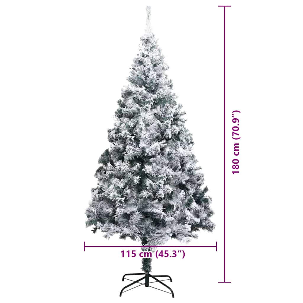 Künstlicher Weihnachtsbaum mit 300 LEDs mit Ständer Weiß 180 cm