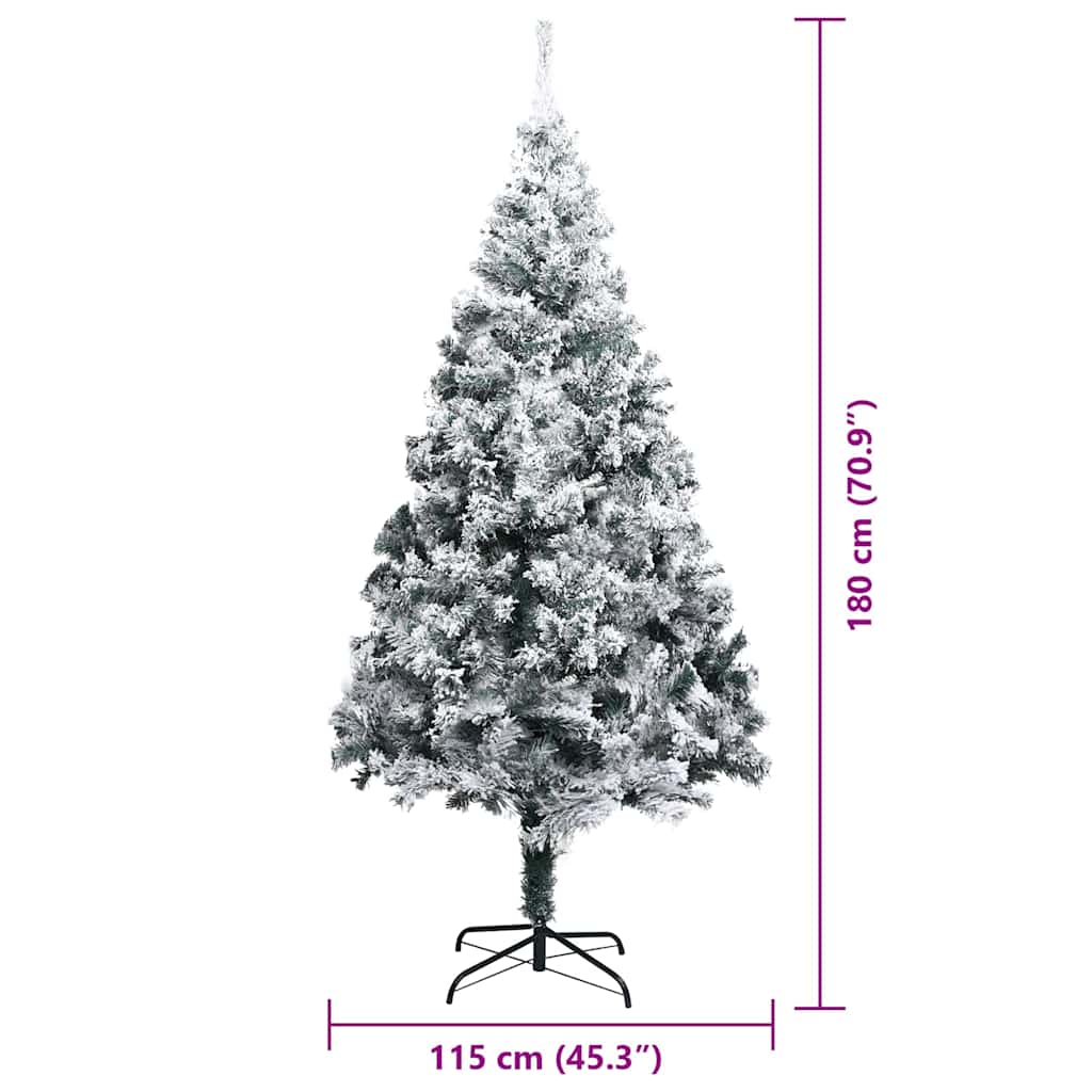 Künstlicher Weihnachtsbaum mit 300 LEDs mit Ständer Weiß 180 cm