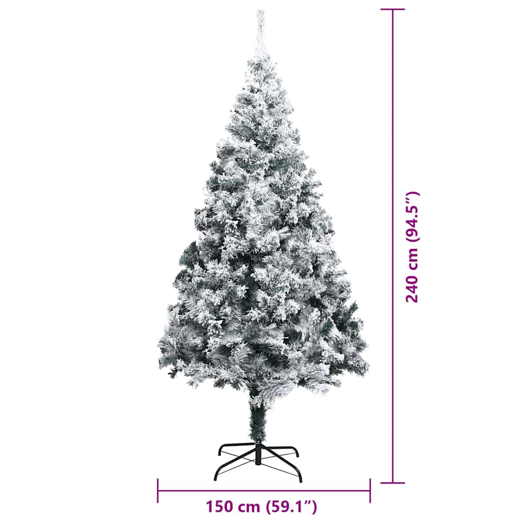 Künstlicher Weihnachtsbaum mit 300 LEDs mit Ständer Weiß 240 cm