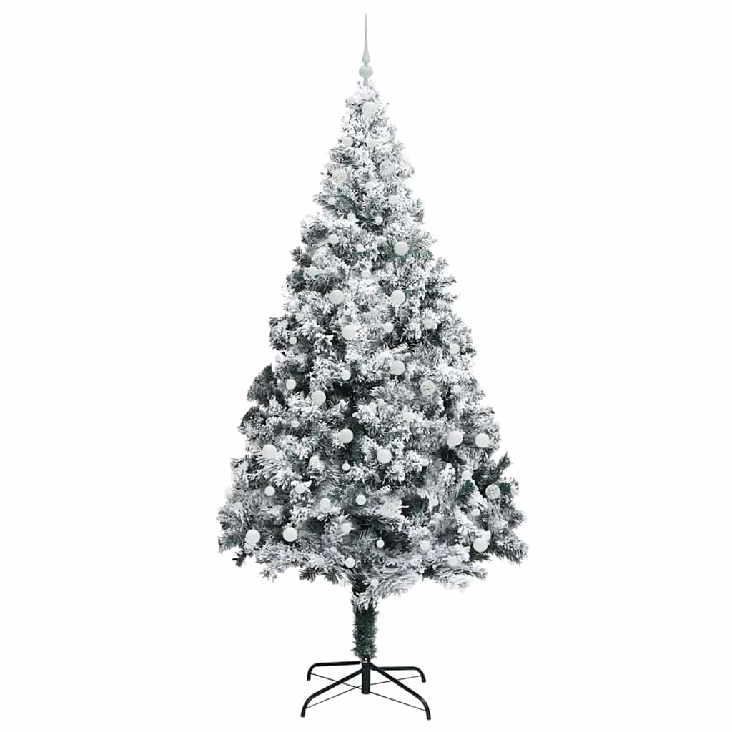 Künstlicher Weihnachtsbaum mit 300 LEDs mit Ständer Weiß 240 cm