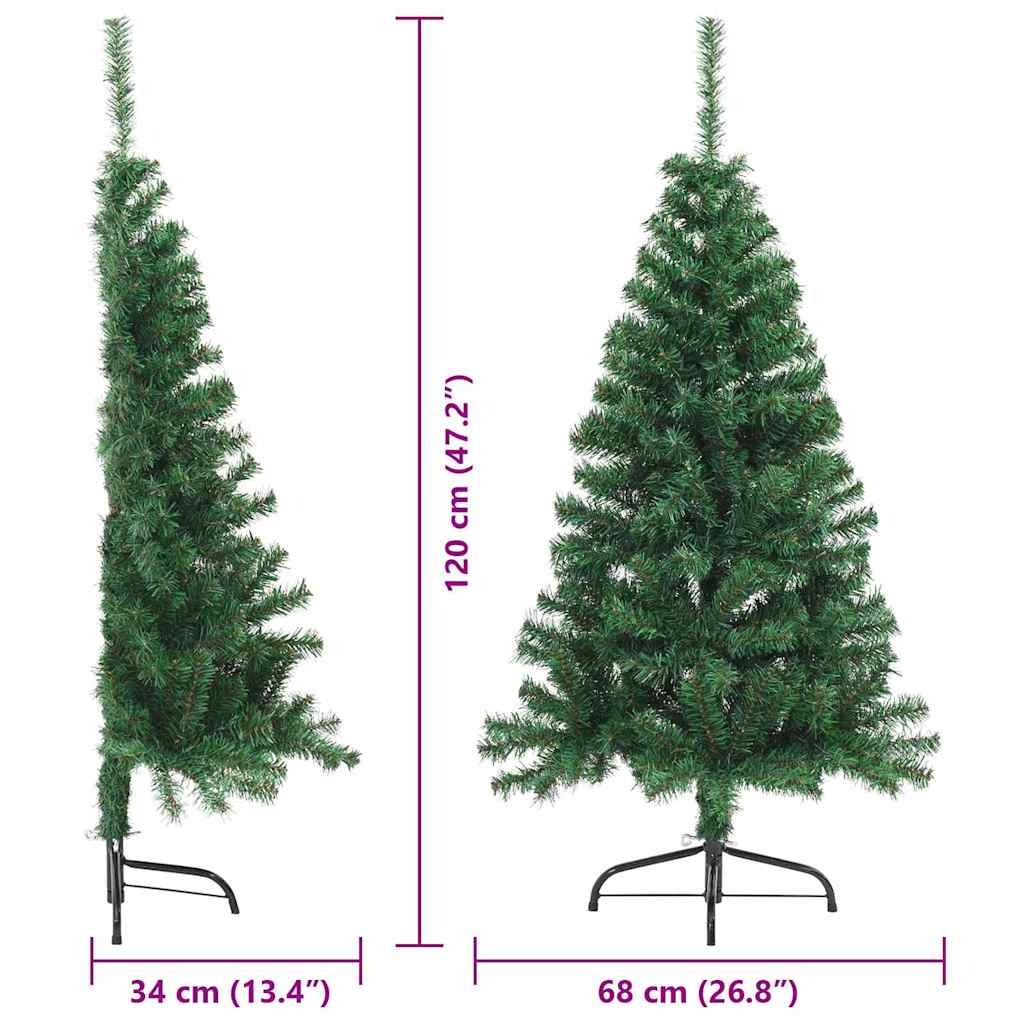Künstlicher vorbeleuchteter Weihnachtsbaum Grün 120 cm PVC