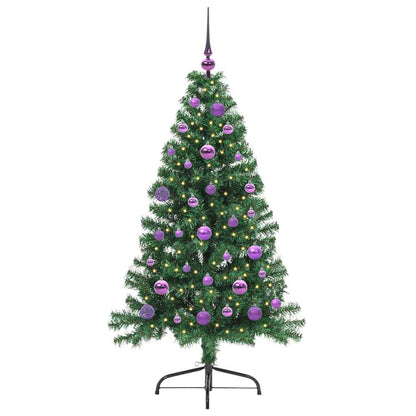 Künstlicher vorbeleuchteter Weihnachtsbaum Grün 150 cm PVC