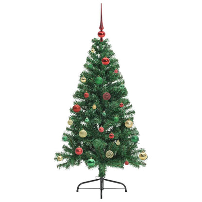 Künstlicher vorbeleuchteter Weihnachtsbaum Grün 150 cm PVC