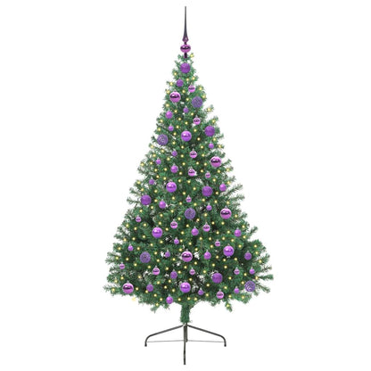 Künstlicher vorbeleuchteter Weihnachtsbaum Grün 180 cm PVC