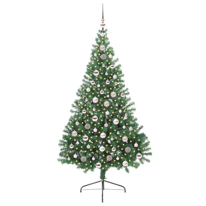 Künstlicher vorbeleuchteter Weihnachtsbaum Grün 210 cm PVC