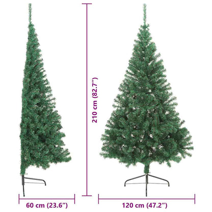 Künstlicher vorbeleuchteter Weihnachtsbaum Grün 210 cm PVC