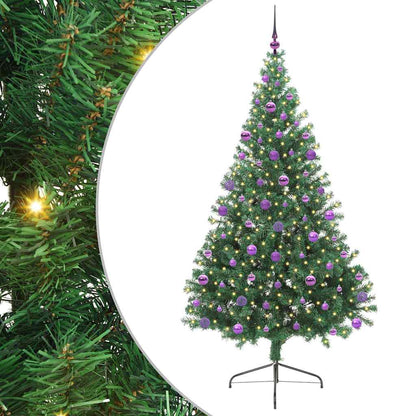Künstlicher vorbeleuchteter Weihnachtsbaum Grün 210 cm PVC