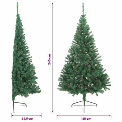 Künstlicher vorbeleuchteter Weihnachtsbaum Grün 240 cm PVC