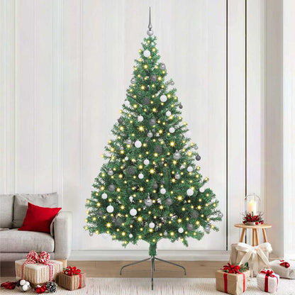 Künstlicher vorbeleuchteter Weihnachtsbaum Grün 240 cm PVC