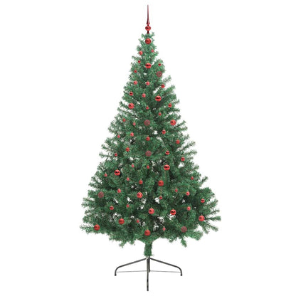 Künstlicher vorbeleuchteter Weihnachtsbaum Grün 240 cm PVC