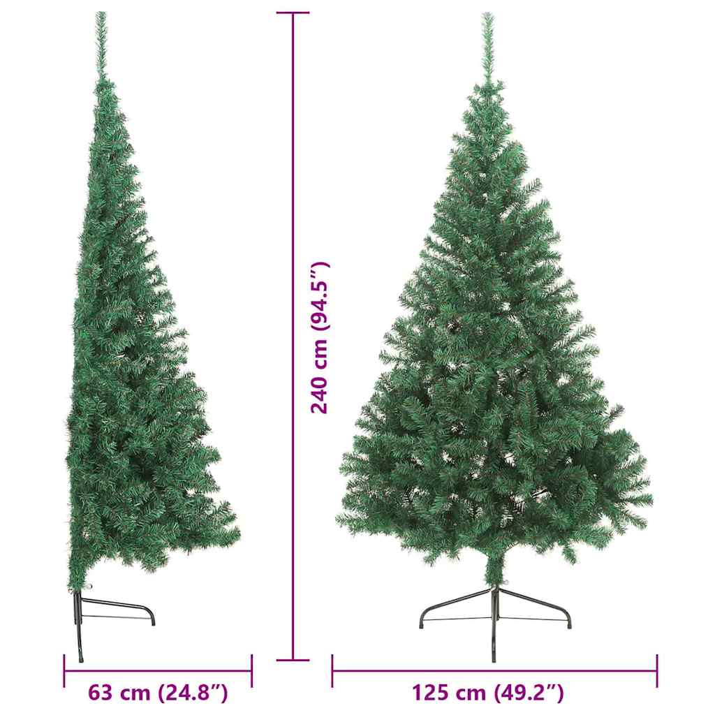 Künstlicher vorbeleuchteter Weihnachtsbaum Grün 240 cm PVC