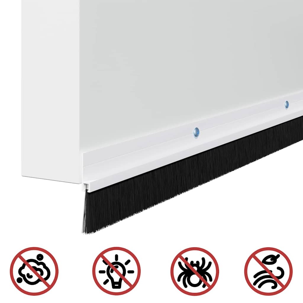 Aufsteck Türbürstendichtungen 6 Stk. 100 cm Aluminiumlegierung