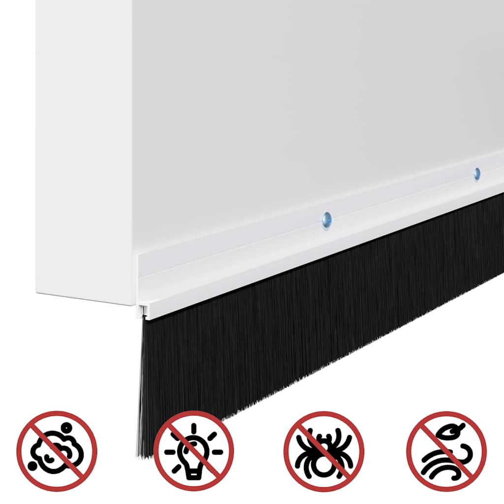 Aufsteck Türbürstendichtungen 6 Stk. 100 cm Aluminiumlegierung