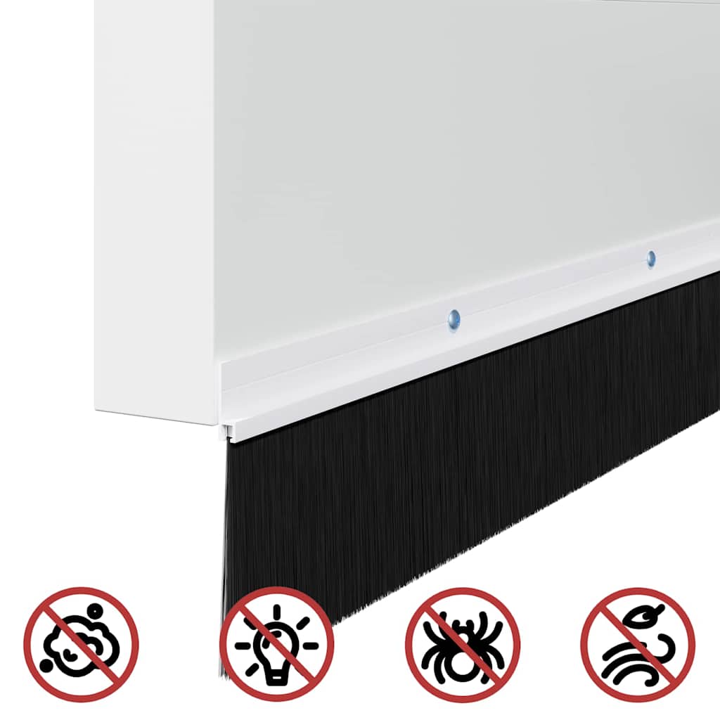 Aufsteck Türbürstendichtungen 6 Stk. 100 cm Aluminiumlegierung