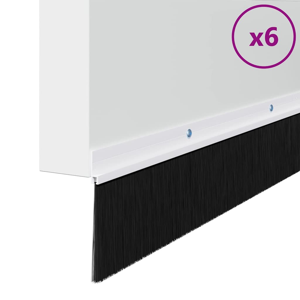 Aufsteck Türbürstendichtungen 6 Stk. 100 cm Aluminiumlegierung