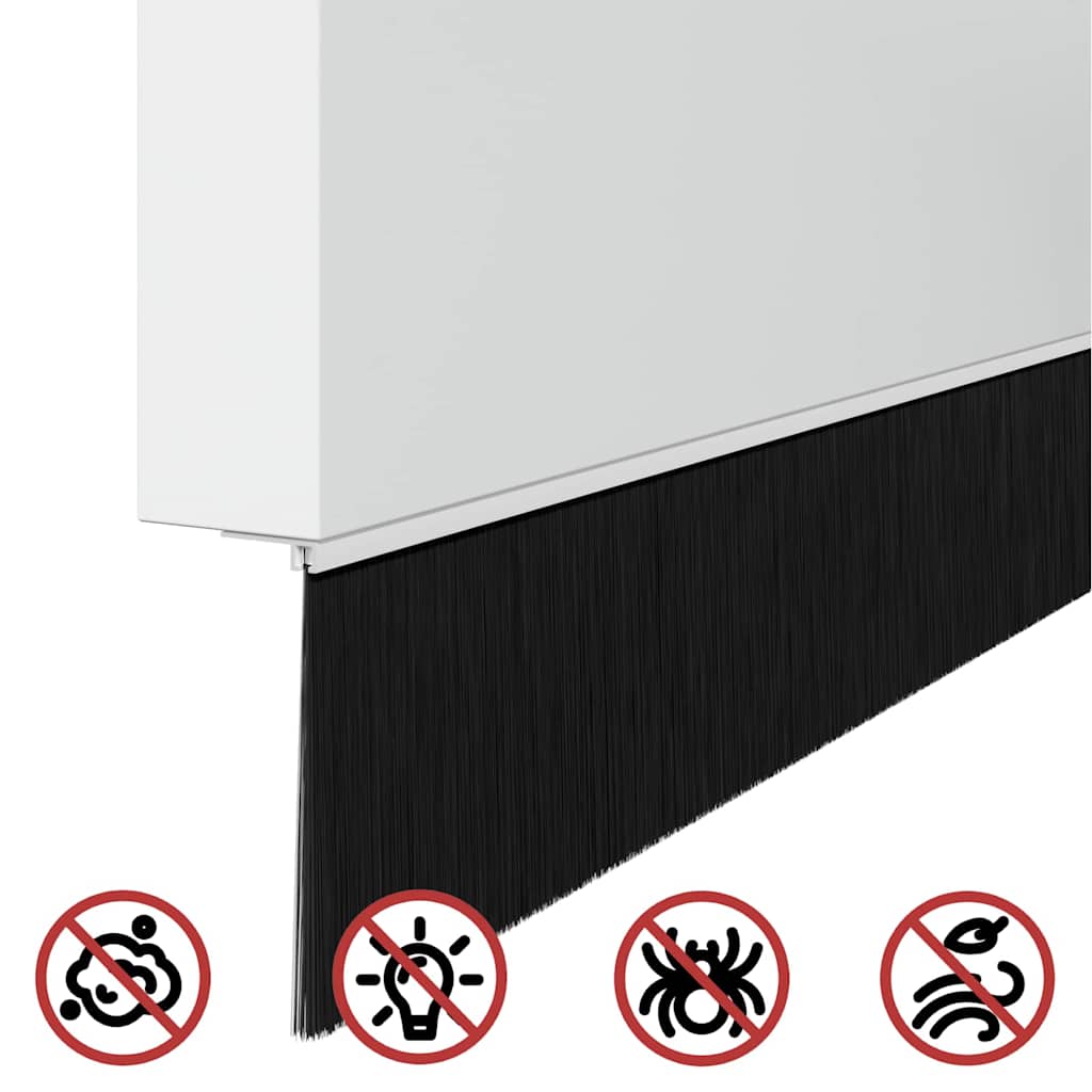 Aufsteck Türbürstendichtungen 2 Stk. 100 cm Aluminiumlegierung