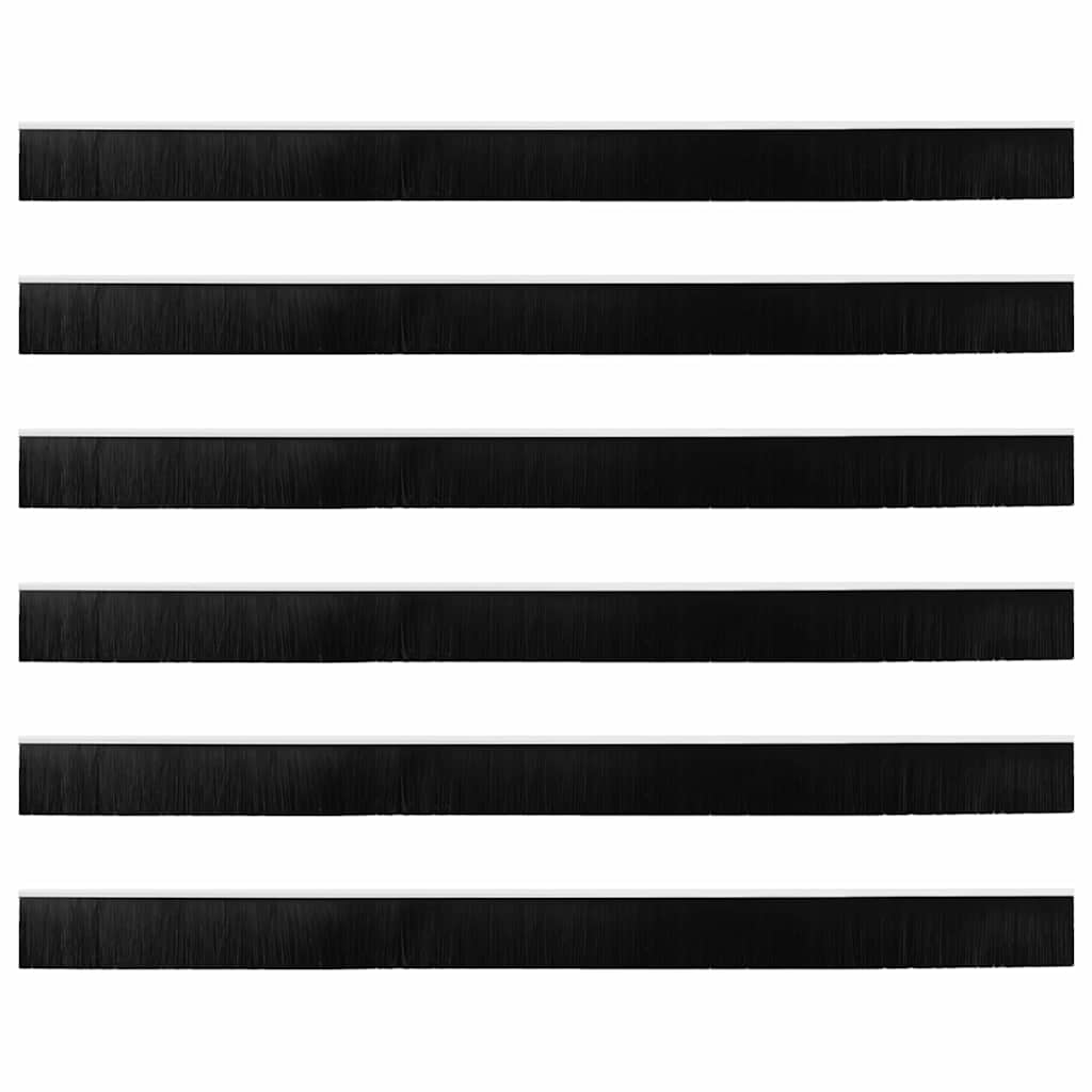 Aufsteck Türbürstendichtungen 6 Stk. 100 cm Aluminiumlegierung