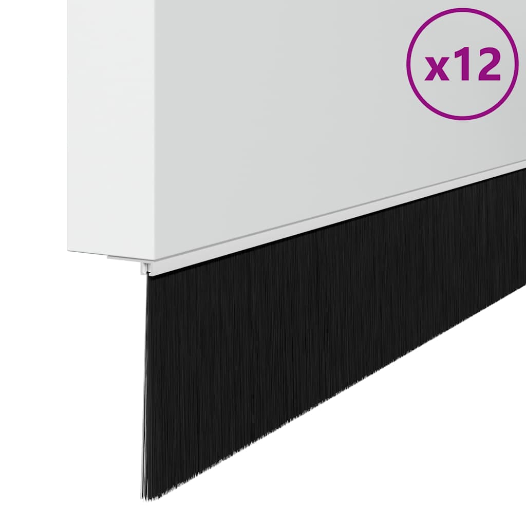 Aufsteck Türbürstendichtungen 12 Stk. 100 cm Aluminiumlegierung