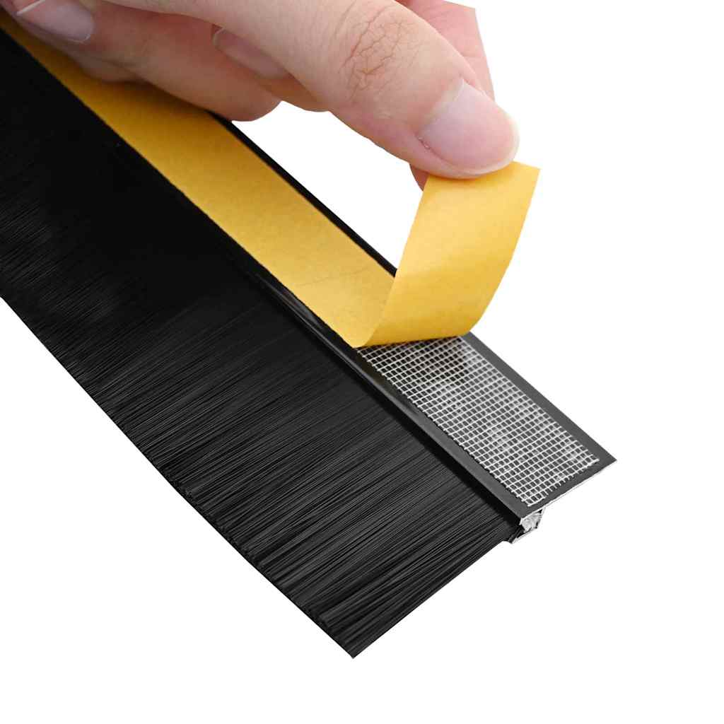 Self-adhesive Door Brush Seals 2 Stk. 100 cm Aluminiumlegierung