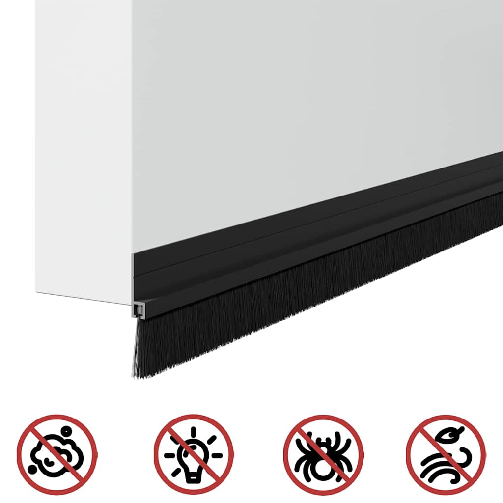 Self-adhesive Door Brush Seals 2 Stk. 100 cm Aluminiumlegierung